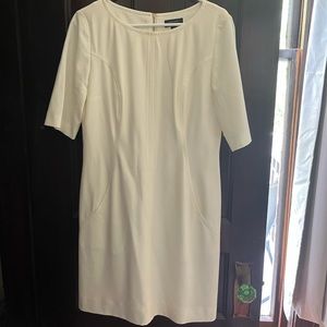 Tabari Arthur S. Levine white dress with pockets
